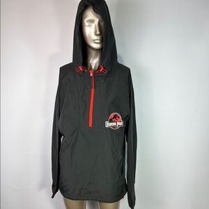Universal Studios Jurassic Park Black and Red Hooded Jacket